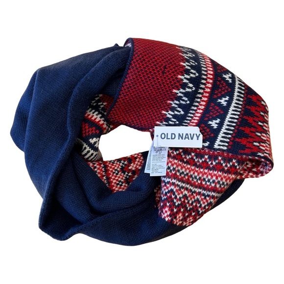 NWT OLD NAVY Fair Isle Knit Scarf - Picture 2 of 8